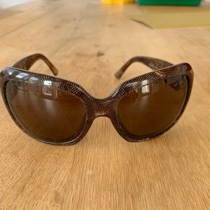 CHANEL Brown Lace/Brown Lens Sunglasses